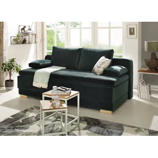 OTTO home Schlafcouch Polyester 2-Sitzer Grün