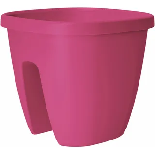 Emsa Geländertopf für Balkon, 9 Liter, Selbstbewässerungssystem, Pink Hell, City, 517659
