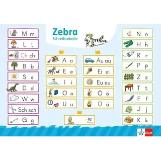Ernst Klett Verlag Zebra 1: Schreibtabelle in Druckschrift (VE 10) Klasse 1 (Zebra. Ausgabe ab 2024)