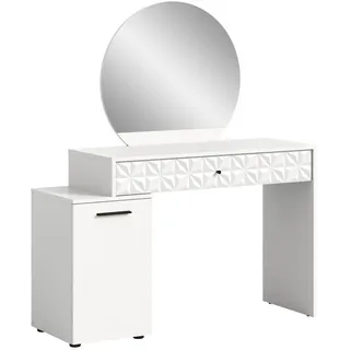 inn.furn Schminktisch weiß Hochglanz 117 cm, mit Spiegel