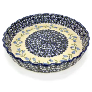 Bunzlauer Keramik Tarte- oder Quicheform 26,5 cm (Dekor Agnes)