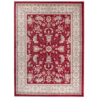 Carpeto Rugs Traditioneller Klassischer Teppich für Ihre Wohnzimmer - Rot Beige Creme - Perser Orientalisches Antik Ziegler Ornamente Top Qualität Pflegeleicht AYLA 250 x 350 cm Groß