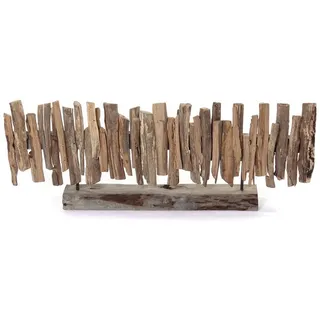 creedwood Große Skulptur auf Sockel SOLEA | Treibholz, 80cm Breite | Naturholz Statue, Figur, Deko Objekt, Aufsteller, Tisch Deko
