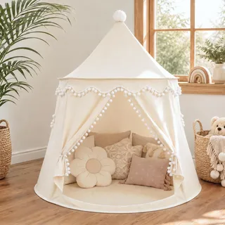 LIONHERZ® DAS ORIGINAL Spielzelt Baumwolle/Hanf | Kinderzelt Tipi Indoor