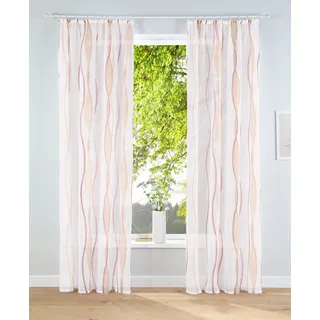 OTTO home Dimona Kräuselband 140 x 145 cm Beige/Orange/Transparent