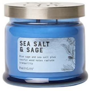 Sea Salt & Sage Duftkerze mit 3 Dochten, Salbei und Meersalz