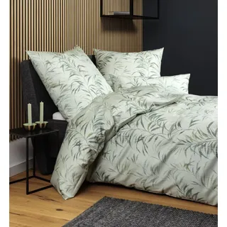 Janine Bettwäsche MILANO Mako-Satin 45114 salbeigrün Kissenbezug 80x80 cm
