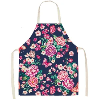 Eyands Kinderschürze zum Kochen und Backen - Niedliche Leinenmuster-Küchenschürze für Kinder zum Kochen und Malen, Gartenschürze - 17.7x22inch/kid