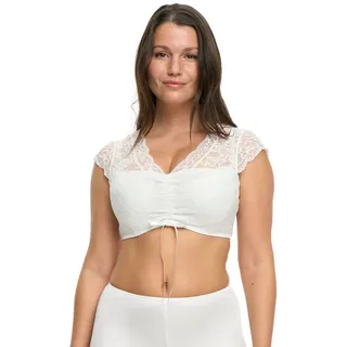 Susa Dirndlbluse Dirndlbluse kurzarm Wiesn-Zauber (Stück, 1-tlg) - weiß 30