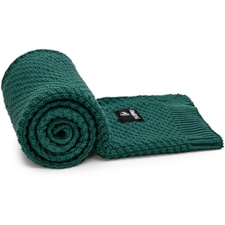 T-TOMI Knitted Blanket Smaragd Strickdecke 80 x 100 cm 1 St.