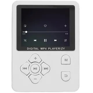 MP3-Player mit Bluetooth, HiFi Lossless Sound Tragbarer Musik-Player MP3 MP4-Player mit Ohrhörer, Digital Music Player Unterstützt Bis zu 64GB Erweitert (White)
