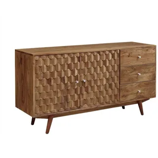Massivmoebel24 Sideboard 145 x 75 x 42 cm Beige