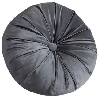 DOTBUY-SHOP Rund Sitzkissen, Samt Retro Sitzkissen Widerstandsfähige & Robuste Stuhlkissen Kinder Komfortabel Sitzpolster für Garten, Büro (35X35cm,Grau)