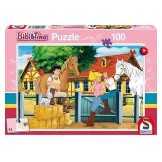 Schmidt-Spiele Puzzle 56187, Bibi und Tina, Auf dem Martinshof, ab 6 Jahre, 100 Teile