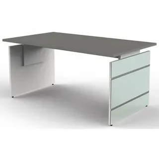 Schreibtisch Lugano Glas BxT 160x80cm grafit