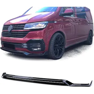 Frontspoiler Lippe mit Splitter und Gitter Schwarz Glanz für VW Bus T6.1 ab 19