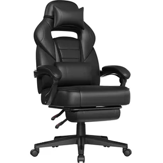 Songmics Gaming-Stuhl tintenschwarz