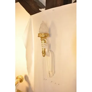 JVmoebel Wandleuchte Vintage Fackel-Wandlampe aus Metall in Antik-Optik, Made in Europa