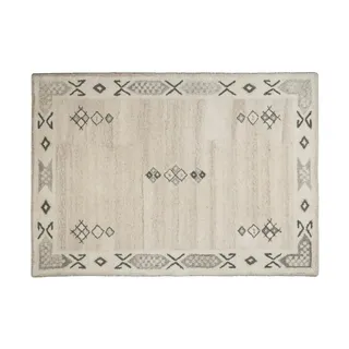 THEKO Royal Berber Wollteppich 90 x 160 cm creme