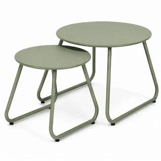 Mojawo Beistelltisch 2er Set Ø 60/40cm -x99000880-grün