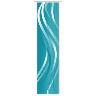 gardinen-for-life Schiebegardine Vertic türkis – Flächenvorhang HxB 260x60 cm - B-line weiß