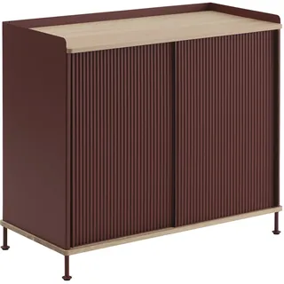 Muuto Enfold Sideboard 100 x 85 cm Eiche / Rot