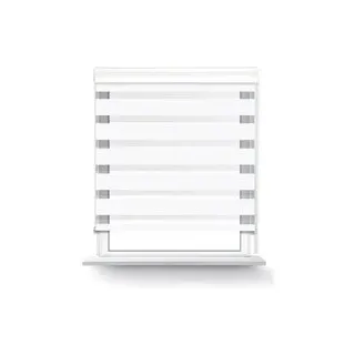 POCOline Doppelrollo mit Blende Easy-Fix weiß B/L: ca. 55x160 cm - Weiss