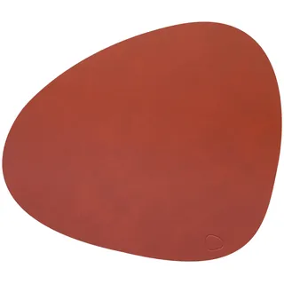 Lind DNA Tischset Curve L Recyceltes Leder Nupo Sienna, Maße: 37cm x 44cm, 989994