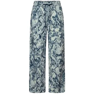 STREET ONE Schlupfhose Snake Print Wide Leg Blau 36/26