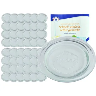 Mambocat 48er Set Weck Glasdeckel 100mm incl. Gelierzauber Rezeptheft von Diamantzucker