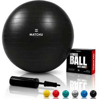 Matchu Sports Gymnastikball Schwarz 85 cm