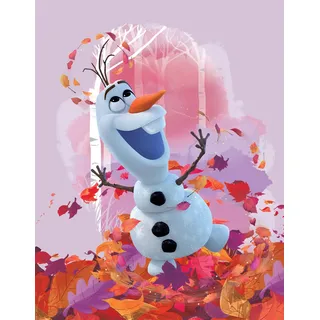 BERONAGE Disney Frozen 2 Kinder-Zimmer-Teppich Olaf 100 cm x 133 cm rutschhemmend lärmhemmend Kinderteppich Spiel-Teppich Spielunterlage Mädchen-Teppich Anna ELSA Olaf Sven Kristoff Arendelle Nokk