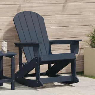 Adirondack-schaukelstuhl Marineblau 92 X 73,5 X 92 Cm Hdpe