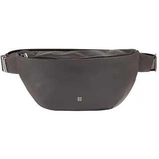 DUDU Gürteltasche aus echtem Leder mit verstellbarem Gurt, Elegantes, geräumiges Design, 3-Reißverschluss-Gürteltasche, für Damen und Herren Anthrazit