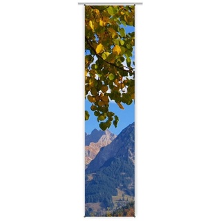 Schiebegardine Herbst in den Bergen - Flächengardine mit Natur-Motiv, gardinen-for-life 60 cm x 260 cm