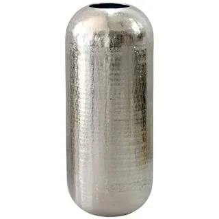 Wohnling Bodenvase WL7.464 Vase 60 cm Aluminium Silber Blumenvase XL Wohndeko Groß (Elegantes Wohnaccessoire für stilvolle Räume), Große Vase mit moderner Ausstrahlung silberfarben