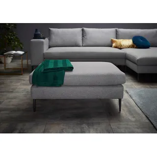 Hocker HOME AFFAIRE, silber, B:100cm H:43cm T:69cm, Struktur (100% Polyester);Chenille 60% Polyacryl 40% Polyester, Hocker, Sitzhocker