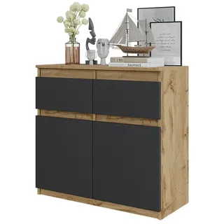 OEM Kommode Noah 80 cm Wotan/Anthrazit