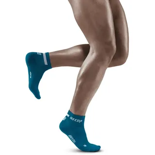 CEP - THE RUN COMPRESSION SOCKS LOW CUT für Herren | Kurze Laufsocken mit Kompression in petrol | Regenerierende Kompressionssocken für Männer | Gr. III | M