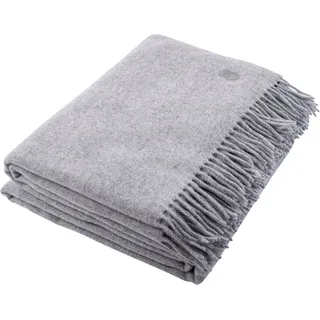 Wohndecke ZOEPPRITZ1828 "Since 1828 Lambswool", light grau melange, B:140cm L:190cm, Wolle, Wohndecken, Wohndecke, klassisch unifarbenes Plaid aus Schurwolle