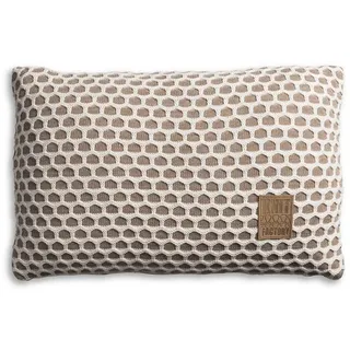Knit Factory Dekokissen Knit Factory Mila Kissen Marron/Beige - 60x40