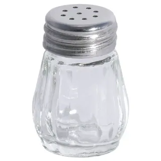 Contacto Salzstreuer, Mini Streuer für Salz oder Pfeffer, Kappen aus Edelstahl weiß