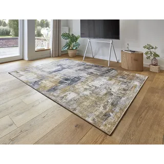 LUXOR LIVING Prima Kurzflorteppich 120 x 170 cm Gelb/Grau