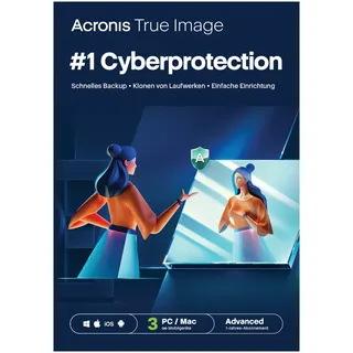 Acronis True Image Advanced Abonnement 3 Computer + 500 GB Cloud-Speicher - 1 Jahr