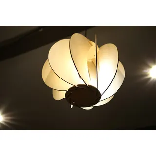 Holz-Lampe mit LED-Beleuchtung - einzigartige Hängelampe mit Fernbedienung