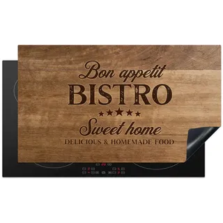 onlywow Herdabdeckplatte 90x52 cm Braun