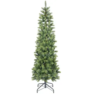 Salcar Künstlicher Weihnachtsbaum Künstlicher Weihnachtsbaum Schmal Tannenbaum aus 100% PE Christbaum, Nordmanntanne, 180cm mit 524 Spitzen, Grün und Zartgrün 180 cm