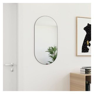 vidaXL Spiegel Spiegel 80x40 cm Glas (1-St) weiß Oval - 80 cm x 40 cm