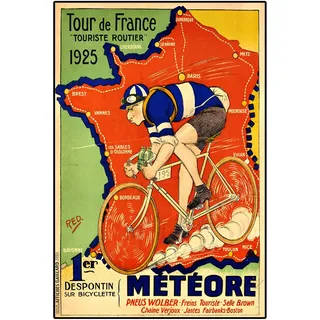 Tour de France 1925 A3 Poster, Vintage, Fotografie, Fahrräder, Mode, Grafikbild, Bild, Schwarz-Weiß, Foto, Alt, Retro, Druck, Oldschool