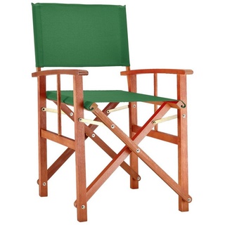 CASARIA Gartenstuhl Cannes FSC®-zertifiziertes Eukalyptusholz Klappbar Faltbar Regiestuhl Klappstuhl Holz Garten grün